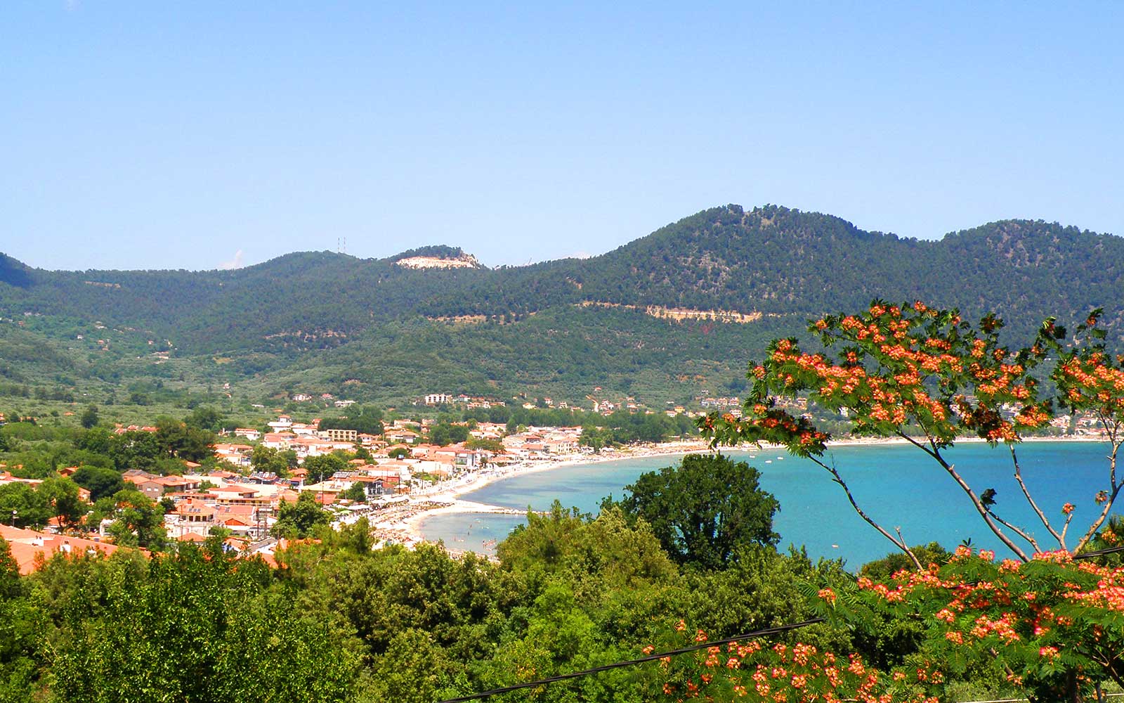 Θέα στη θάλασσα από το Villa Dimitra στη Σκάλα Ποταμιάς στη Θάσο